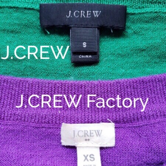 Posh Tip- J.CREW VS J.CREW FACTORY LABELS - Picture 2 of 2